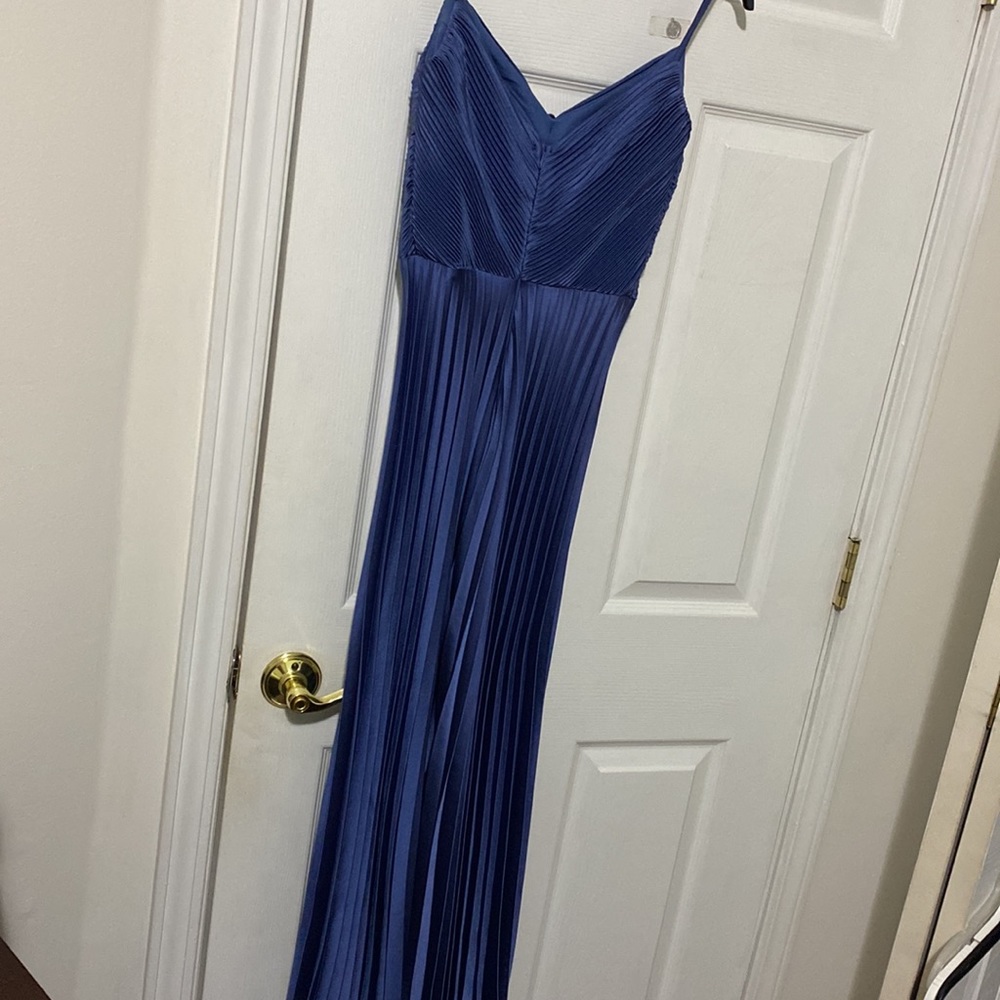 Blue Pleated Dress - Picture 5 of 5